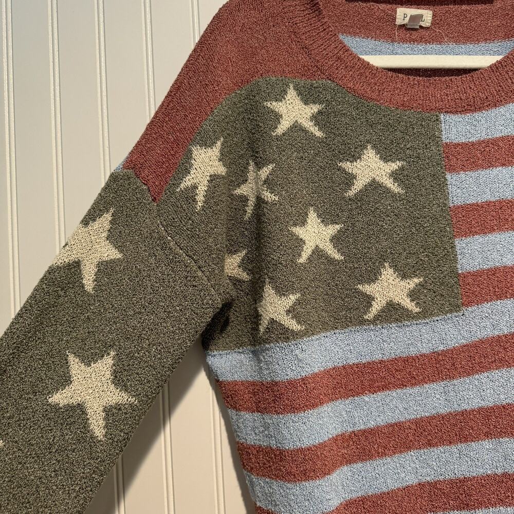POL Stars Stripes Sweater Size Large - Picture 3 of 7